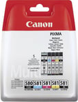 Canon PGI-580/CLI-581 svart+färg, Multipack (5 färgpatroner)