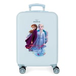 Disney Frozen Nature is magical Blue Cabin Suitcase 37 x 55 x 20 cm Rigid ABS Combination Lock 32 Litre 2.5 kg 4 Double Wheels Hand Luggage