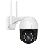 Decdeal - Caméra de sécurité ptz 1080P, caméra de surveillance WiFi étanche extérieure 2MP, avec vision nocturne, détecteur de mouvement audio