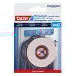 Monteringstejp kakel och metall 19mm x 1.5m | Tesa Powerbond | vit