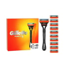 GILLETTE FUSION 5, 10 BLADE + 1 STICK 100% GENUINE NEW STYLE PACK NEW & SEALED
