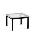 HAY - Kofi Black Water-Based Lacquered Oak Frame W. Clear Reeded Glass Tabletop 60X60 - Soffbord - Martin Solem - Svart - Glas/Trä