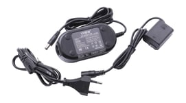 vhbw Bloc d'alimentation, chargeur adaptateur compatible avec Sony Alpha NEX-5N, NEX-5ND, NEX-5NK appareil photo, caméra vidéo - Câble 2m, coupleur DC