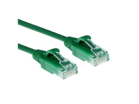 ACT Green 0.15 meter LSZH U/UTP CAT6 datacenter slimline patch cable snagless with RJ45 connectors
