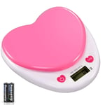 HIGHKAS Baking Electronic Scales 0.1g Accurate Kitchen Household Scales Baking Heart-Shaped Medicinal Materials Xiaoke Weighs 3kg High Precision Food Scales 1125