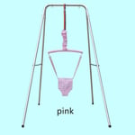 (Pink)Foldable Baby Swing Chair With Scientific Saddle For Active Babies