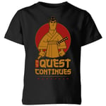 Samurai Jack My Quest Continues Kids' T-Shirt - Black - 7-8 Years