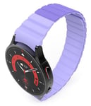 System-S Bracelet 20mm en Silicone Magnétique pour Samsung Galaxy Watch 5 4 Violet, lilas, Eine Grösse