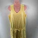 Amazon Essentials Women's Studio Terry Fleece Playsuit, Size L, Yellow