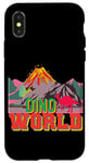 Coque pour iPhone X/XS Dinosaure Dino World Volcan avec lave Jurassic