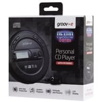 GROOV-E RETRO SERIES PERSONAL CD PLAYER WITH RADIO & MP3 - BLACK - GVPS210/BK