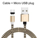 Magnetic Charger Cable Wire Led Type-c Micro Usb For Iphone Sams Plug