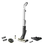 Kärcher Hard Floor Cleaner FC 4-4 Battery Set, Cordless Floor Cleaner with 2 Rotating Microfibre Rollers, Battery life: ca. 30 min , Output per Battery Charge: ca. 90m², with Exchangeable Batteries