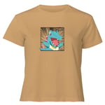 Pokemon Totodile Women's Cropped T-Shirt - Tan - XL