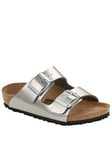 Birkenstock Birkenstock Arizona Kids Metallic Silver Sandal, Silver, Size 12 Younger