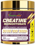 Vitaminnica Micronized Creatine Powder, 100% Pure Creatine Monohydrate Powder fo
