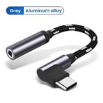 gris de couleur Adaptateur USB Type-C Vers Jack 3.5mm, Pour Casque, Câble Audio, Pour Huawei V30 P30 PRO Xiaomi MI 10, 3,5mm Aux
