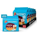 Tassimo Costa Iced Caramel Latte Coffee Pods x6 (Pack of 5, Total 30 Capsules)