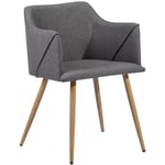 Lot de 2 chaises en bois de style scandinave gris foncé avec pied en chêne - Urban Meuble