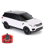 CMJ RC Cars TM Range Rover Sport Remote Control Car 1:24 scale with Working LED Lights, Radio Controlled Supercar (Range Rover Sport White)