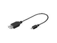 MicroConnect - USB-kabel - mikro-USB typ B (hane) till USB (hona) - USB 2.0 OTG - 20 cm