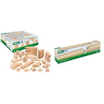 BRIO World Deluxe Train Track Pack Kids Age 3 Years Up & Accessories & Long Straights Wooden Train Track for Kids Age 3 Years Up - Compatible with all Railway Sets & Accessories