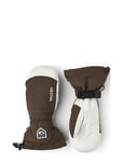Army Leather Heli Ski - Mitt *Villkorat Erbjudande Accessories Gloves Thumb Brun Hestra