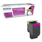 Refresh Cartridges Magenta 802M Toner Compatible With Lexmark Printers