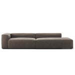 Decotique Grand 3-Seter Sofa åpen ende Høyre, Mole Brown Fløyel