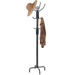 Metal Coat Rack 12 Hooks Freestanding Clothes Hat Hanger Stand Home Office