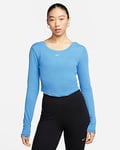 Nike Sportswear Chill Knit Women's Tight Scoop-Back Long-Sleeve Mini-Rib Top