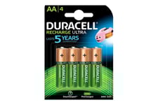 Duracell Recharge Ultra batteri - 4 x AA-typ - NiMH
