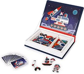 Janod - Magneti'Book Universe - 70 - Part Educational Magnetic Game Teaches Fine Motor Skills and Imagination - Suitable for Ages 3 and Up, J02589