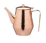 KitchenCraft KCLXTPOTCOP Le'Xpress Hammered Metal Teapot / Coffee Pot, 6 Cup (1.1-Litres) - Copper Finish