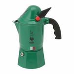 Bialetti Moka Alpina Direct Flame Type Green 3 Cups 2762 Espresso Maker NEW