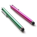 GREEN/PINK Capacitive/Resistive Touchscreen Stylus Pen suitable Compatible with Apple Ipad/2/3/4/ Ipad Mini Samsung Note 10.1 Galaxy Tab Google Nexus 7 Kindle Fire HD Sony Xperia Tablet S Asus Transformer Pad Infinity Motorola Xoom BlackBerry Playbook HP 
