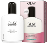 Olay Beauty Fluid Sensitive Moisturiser Face Body Lightweight Classic Care 200ml