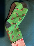 BNWT New 2 Pairs of Christmas Socks - Truck Xmas Tree - UK 6-8 - Green & Grey