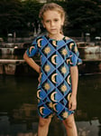 Chelsea Peers Kids' Moon and Sun Print Pyjamas, Blue