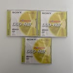 X3 Sony DVD+RW 4.7GB 120 Min Re-writable Discs CD's DVD's New and Sealed