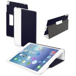 Etui Support Muvit Fold pour iPad Air, Bleu/Blanc