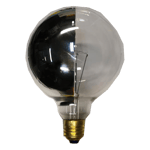 Halvt förspeglad glödlampa glob E27 100W 
