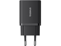 Baseus P10111404113-00 Cube Usb-C / Usb-A 30W Nätladdare Svart (P10111404113-00)
