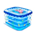 Piscine Blue Pool, Convient for 1-2 Personnes Bébé Piscine Bain Piscine d'été Fun Toy Gonflable Piscine Multifonction Piscine familiale Parc Aquatique (Taille: 140 * 105 * 75cm) Kairui JIAJIAFUDR