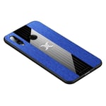 Cell Phone Cases Covers For Huawei P30 Lite Stitching Cloth Textue Shockproof TPU Protective Case(Black) (Color : Blue)