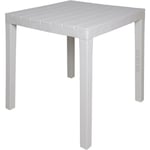 Table d'extérieur Dmurill, Table de jardin carrée, Table fixe intérieure et extérieure, 100% Made in Italy, 100% Made in Italy, 78x78h72 cm, Blanc