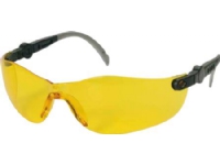 Space Yellow skyddsglasögonGula linser/svarta ramar med justerbara tinningarLinser i slagtålig polykarbonat