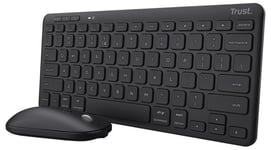 Lyra Multi-Device Wireless Keyboard & Mouse Deskset, Black - 24847