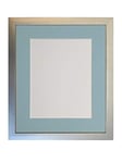 FRAMES BY POST Cadre Photo argenté avec Monture Bleue 20 x 16 cm Format A3 en Plastique