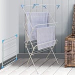 3 Tier Folding Winged Clothes Airer Indoor Outdoor Laundry Washing Drying Rack by Crystals®